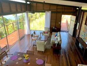 Living area - A unique contemporary cabin in the hills of Paramin Trinidad (Paramin Diego Martin Regional Corporation)