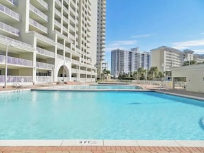 Outdoor pool, a heated pool