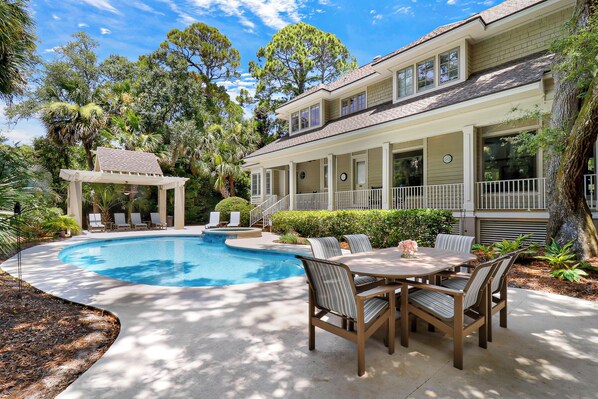 A heated pool