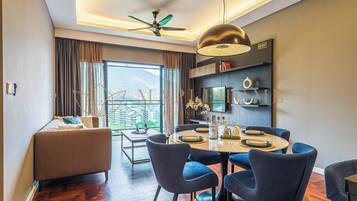 Blackout curtains, iron/ironing board, free WiFi, bed sheets