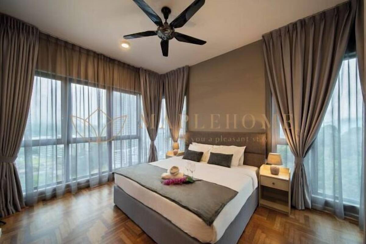 Blackout curtains, iron/ironing board, free WiFi, bed sheets