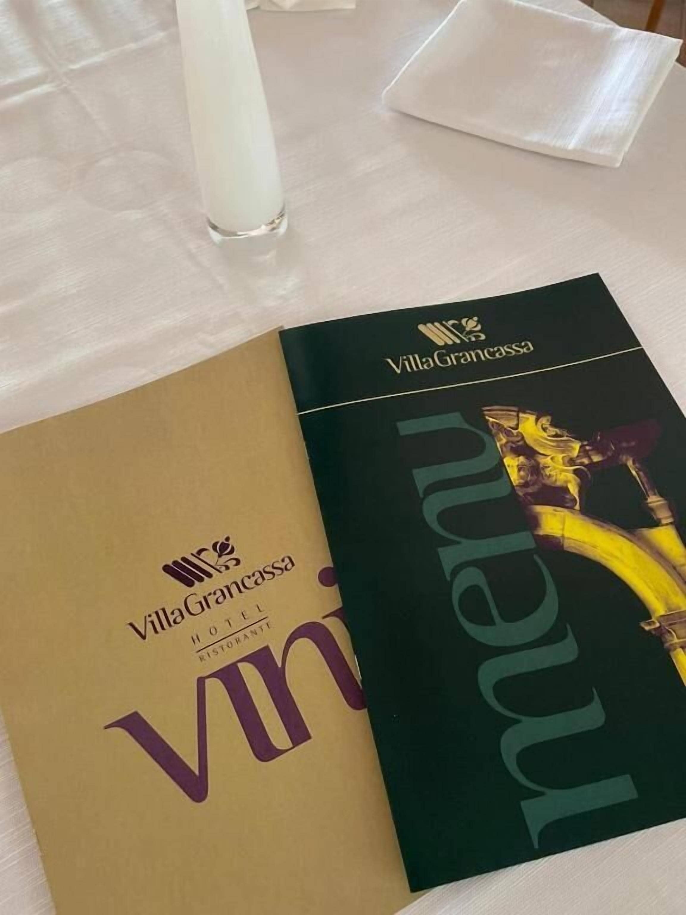 A brochure for Villa Grancassa Hotel Ristorante.