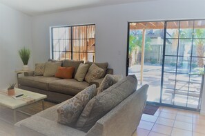 TV - Bohemian Beach Bungalow walking distance to the beach. (South Padre Island)