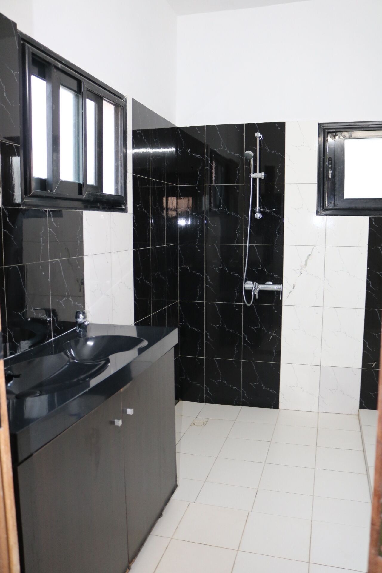Shower, soap, toilet paper