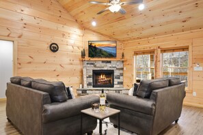 Smart TV, fireplace
