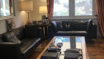 Smart-TV, Kamin, Stereoanlage