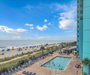 Relax by the pool or enjoy ocean views from this beachfront hotel.