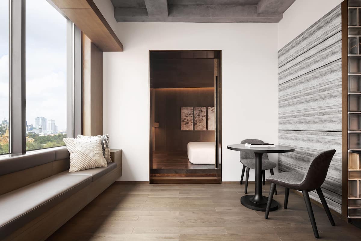 Sábanas italianas Frette, ropa de cama de alta calidad y minibar