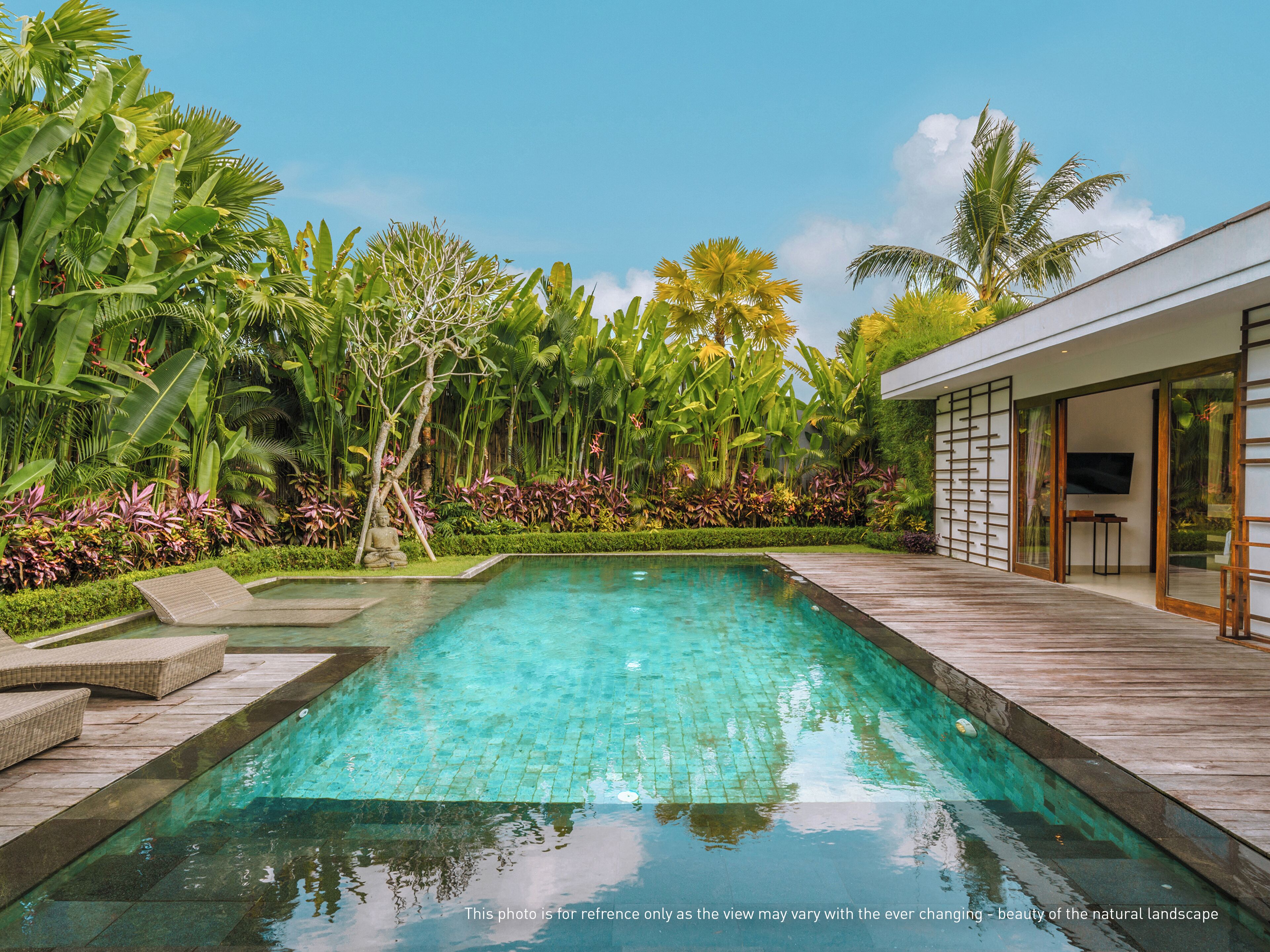 Villa de lujo, 3 habitaciones, piscina privada, vistas al jardín | Vistas al jardín