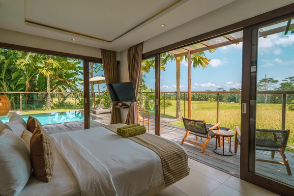 Villa royale, 5 chambres, piscine privée (Paddy View) | 2 chambres, literie de qualité, lit avec matelas à plateau-coussin