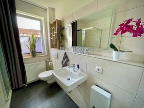 Shower, hair dryer - Ferienwohnung Münster (Wernigerode)