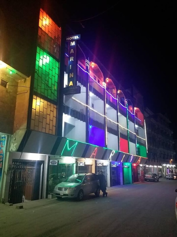 Front of property – evening/night - Marina Hotel (Swat)