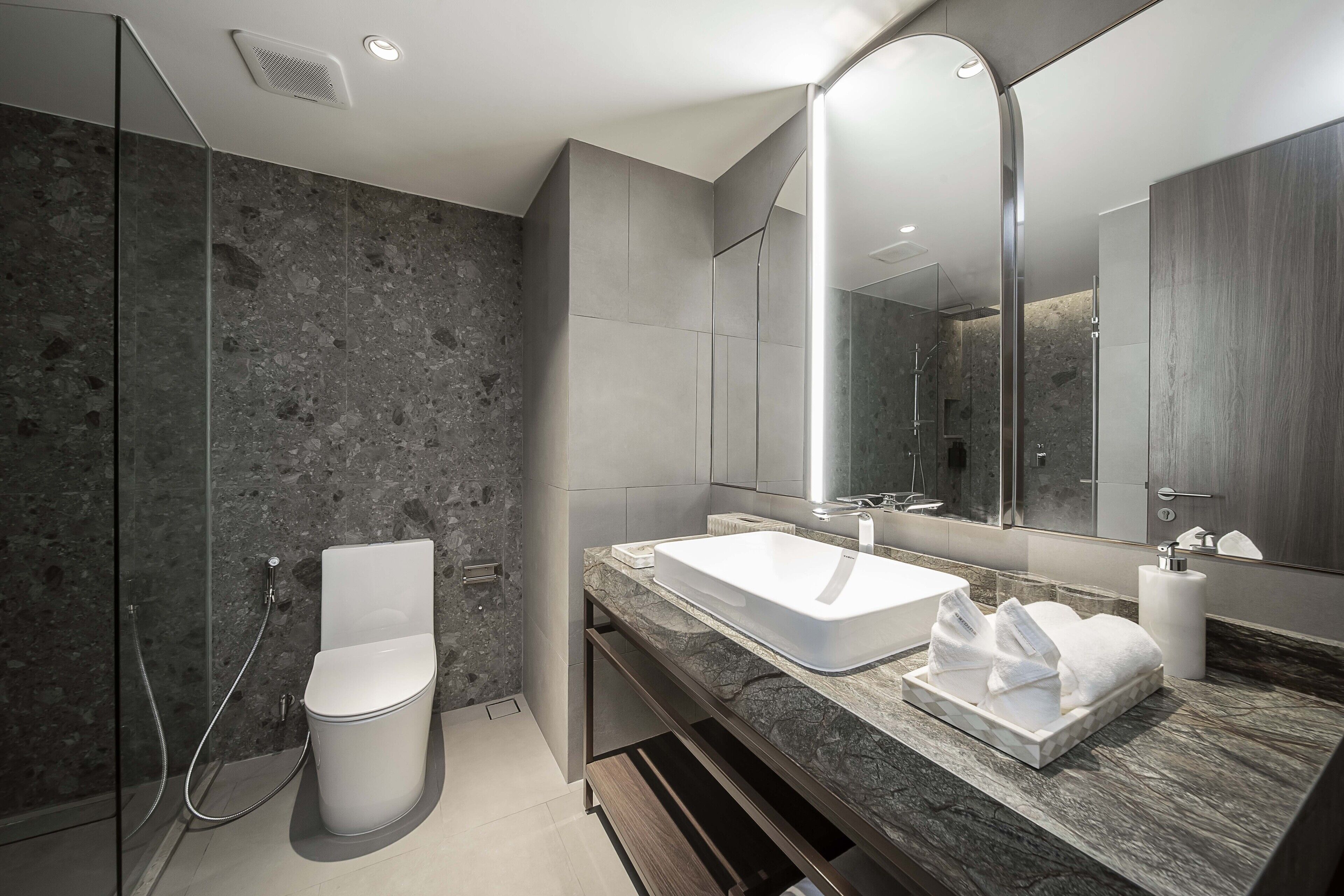 three bedroom suites | bathroom | free toiletries, hair dryer, bathrobes, slippers