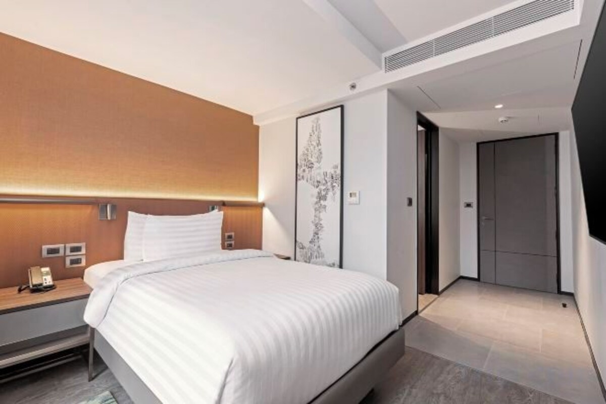 In-room safe, desk, laptop workspace, blackout drapes
