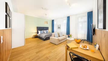 Executive studio | 1 slaapkamer, hypoallergeen beddengoed, een kluis op de kamer