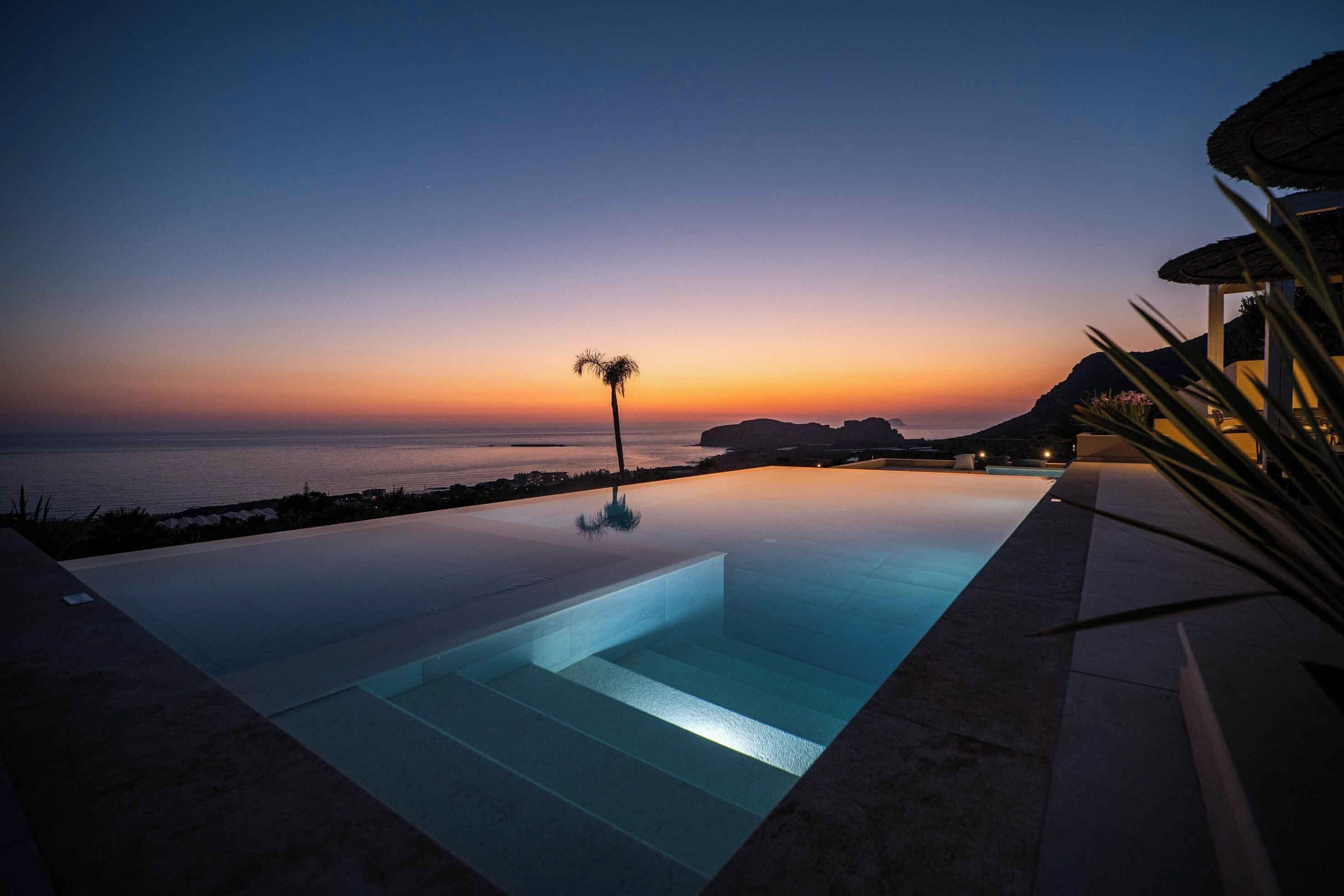 A heated pool