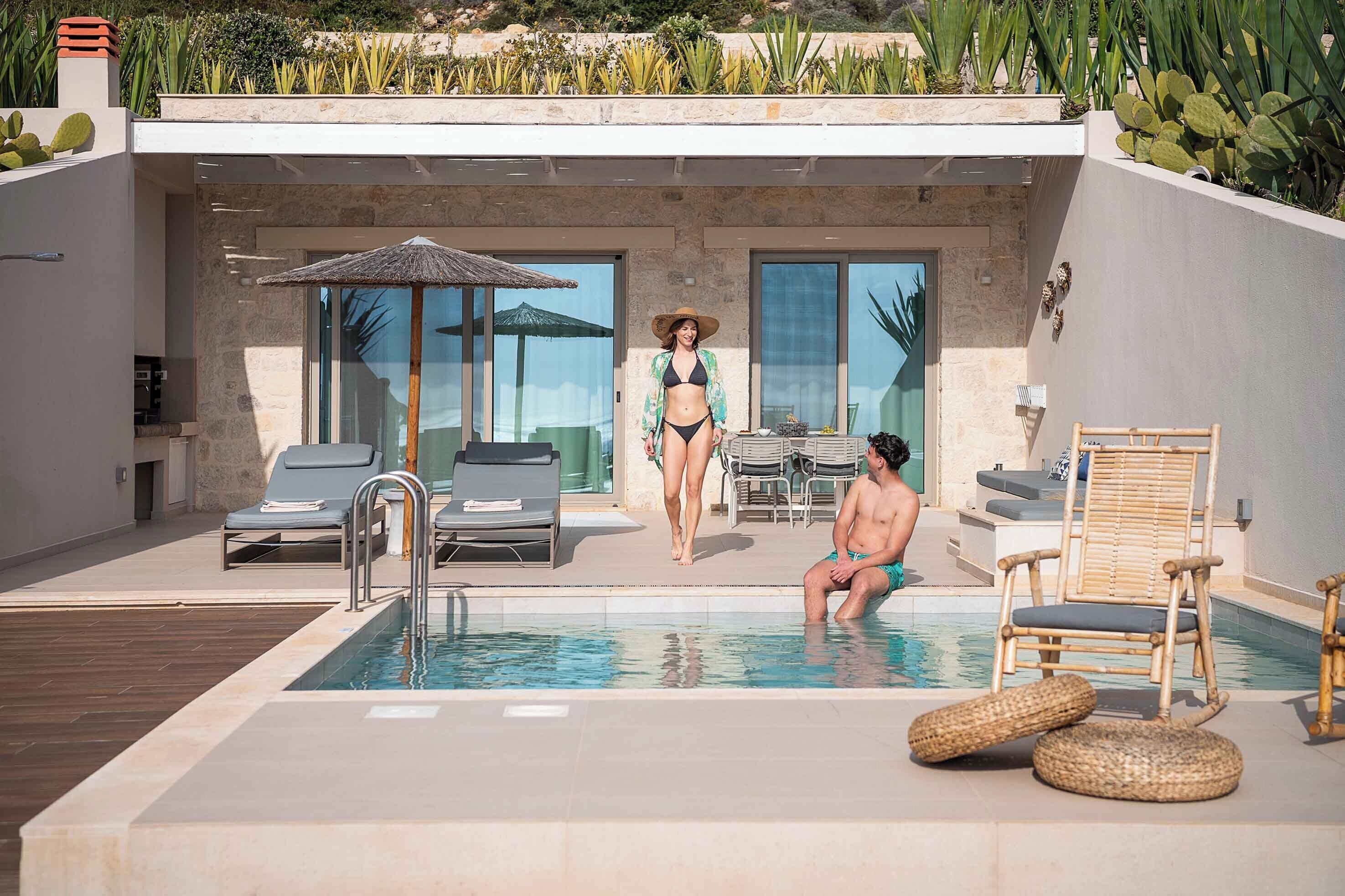 A heated pool