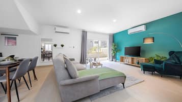 Villa, 3 Bedrooms | Living area | 32-inch LCD TV with cable channels, TV