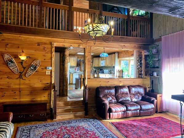 Smart TV, fireplace, DVD player, books