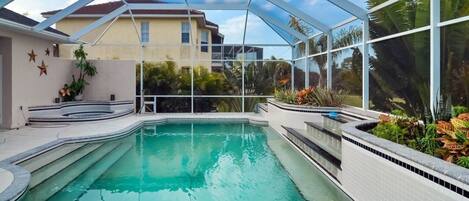 A heated pool