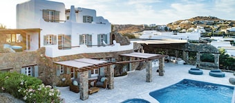 Villa Melangio | 6 BR Private Pool & Sea Views | Daily Housekeeping | Mykonos