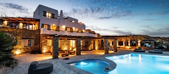 Villa Melangio | 6 BR Private Pool & Sea Views | Daily Housekeeping | Mykonos
