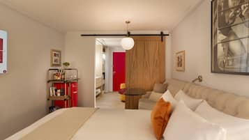 1 quarto, roupas de cama premium, frigobar, cofres nos quartos