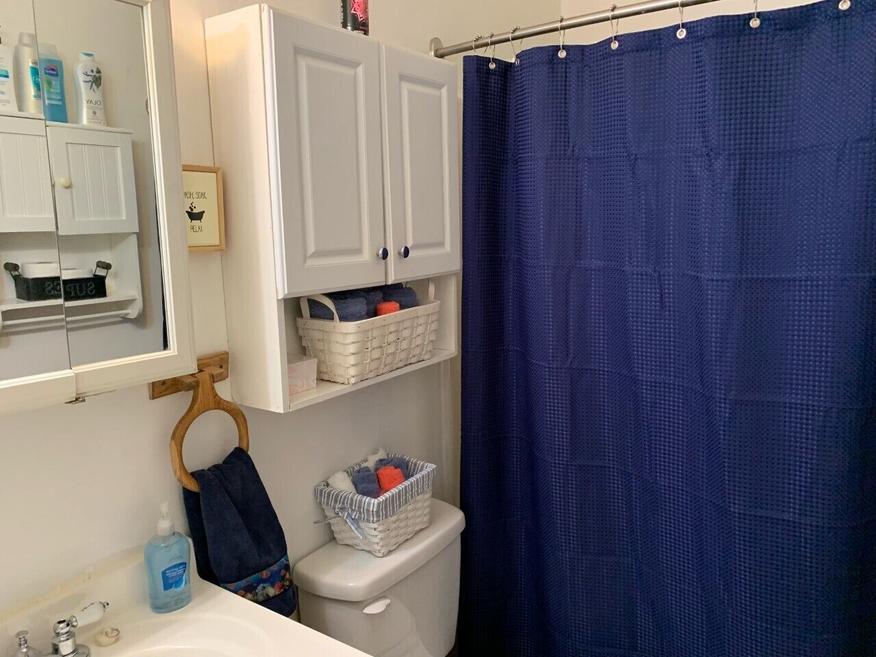 Ensemble baignoire-douche, séchoir à cheveux, serviettes fournies, savon