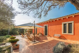 Family Apartment, Multiple Bedrooms, 2 Bathrooms (Domos Pintadas Apt. 2 Porto Rotondo) | Terrace/patio
