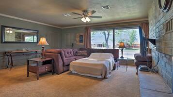 TV connectée, cheminée, lecteur de DVD, vidéothÚque