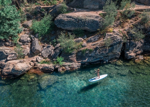 Lakefront Cabin with Dock, Panoramic Views, and 600sqft of Decks
