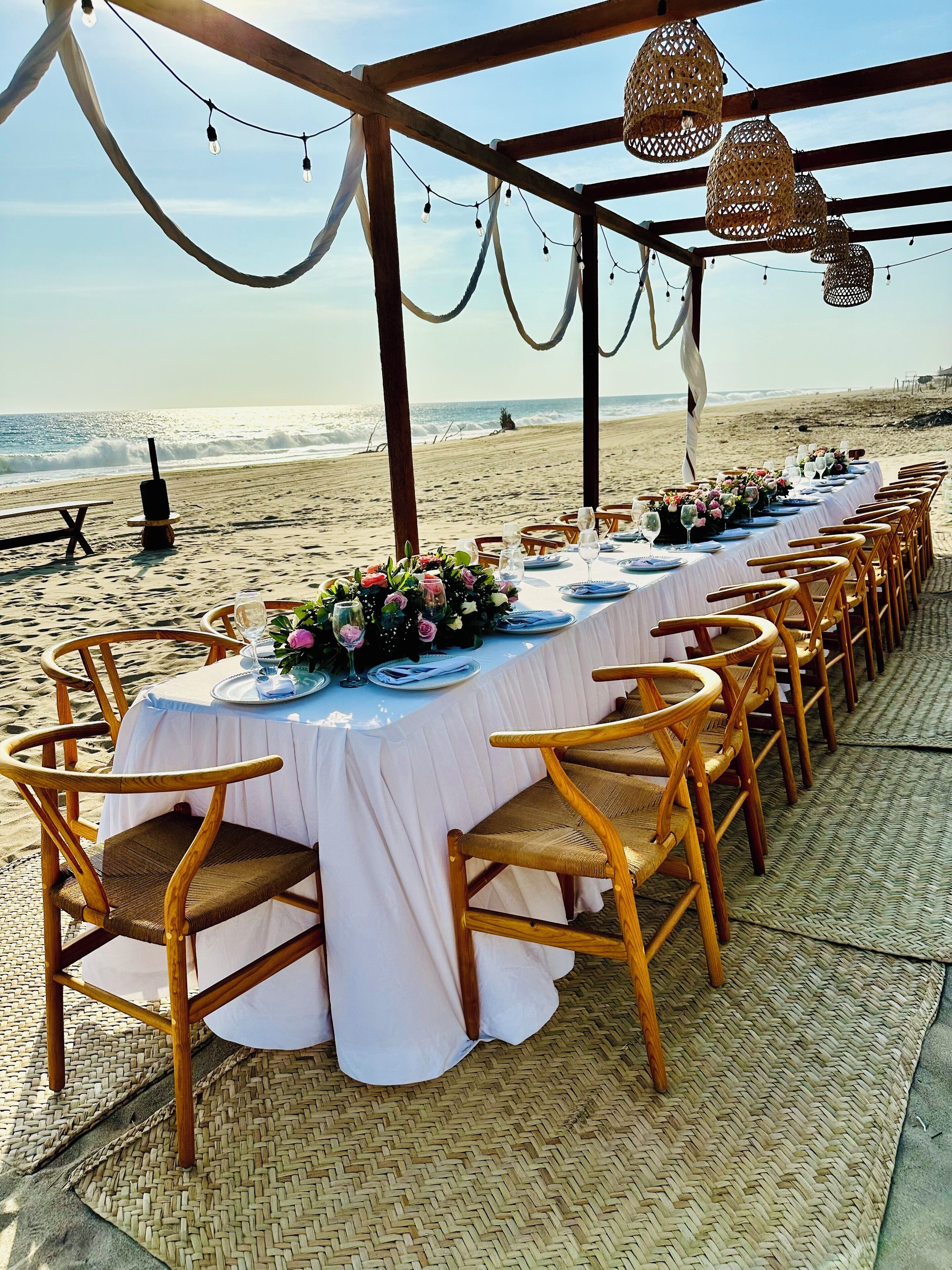 Outdoor wedding area