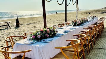 Outdoor wedding area