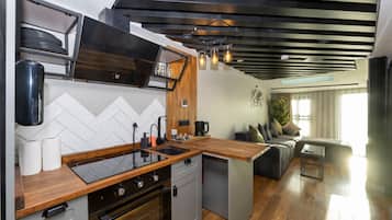 Family Suite | Private kitchen | Cleaning supplies