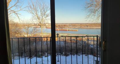 Mississippi River View, Garage, Deck, Fireplace, Home Gym