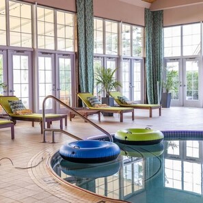 Indoor pool, open 9:00 AM to 9:00 PM, pool loungers - Christie's Mill Inn & Spa, BW Premier Collection (Georgian Bay)