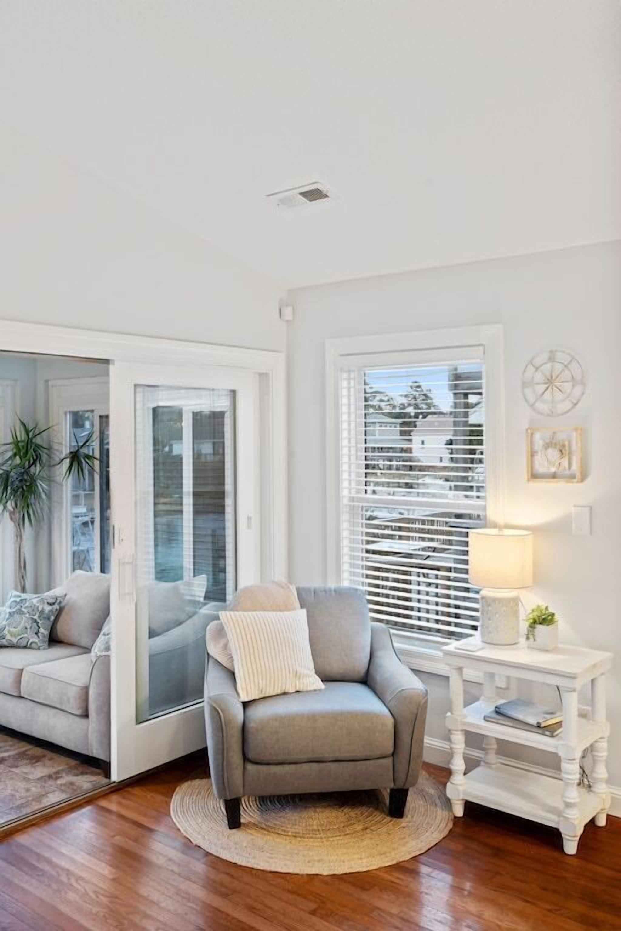 Smart TV, fireplace, DVD player, foosball