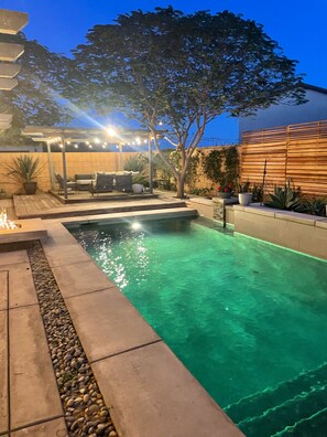 Outdoor pool, a heated pool