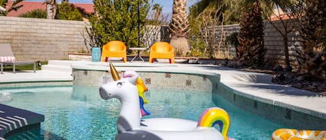 Outdoor pool, a heated pool