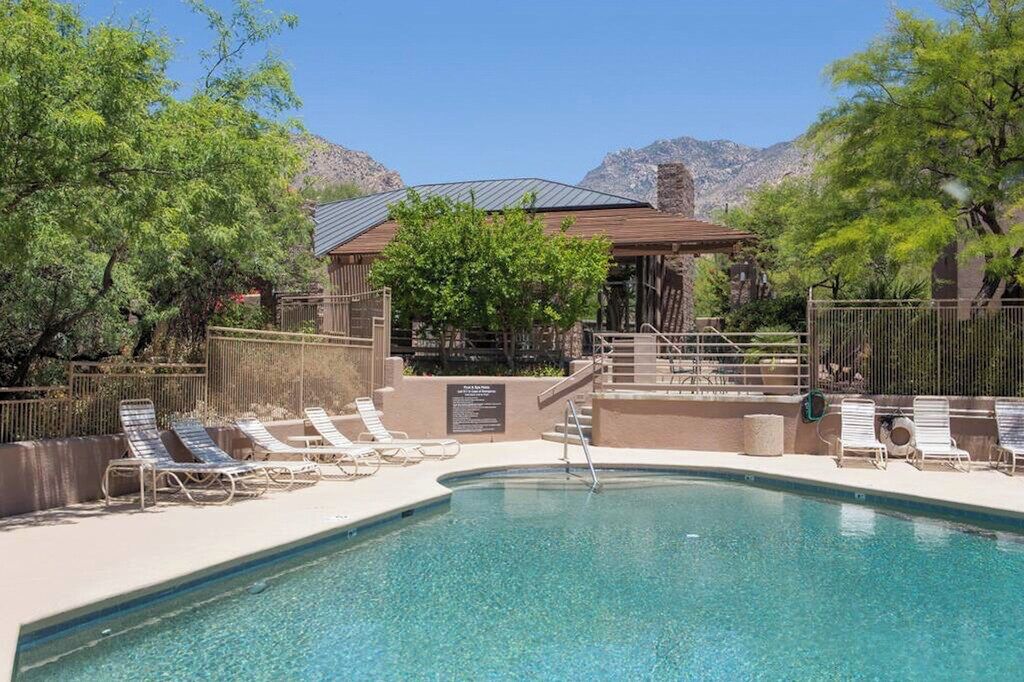 A heated pool