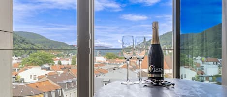 Premium Dreibettzimmer mit Schlossblick | Ausblick vom Zimmer
