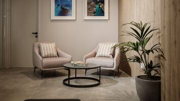 Siddeområde i lobbyen