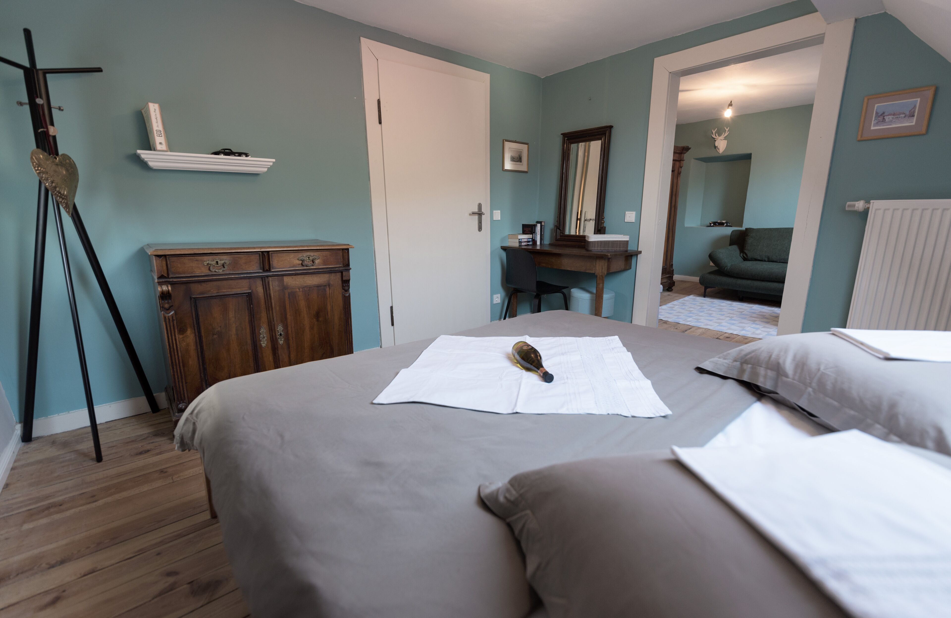 2 slaapkamers, een bureau, gratis wifi, beddengoed