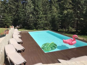 A heated pool