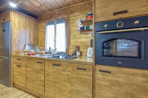 Family House, Multiple Bedrooms, Mountainside (Eco House Lina With Hot Tub and Sauna) | Private kitchen | Fridge, oven, stovetop, dishwasher - Eco House Lina With Hot Tub and Sauna (Sveti Juraj na Bregu)