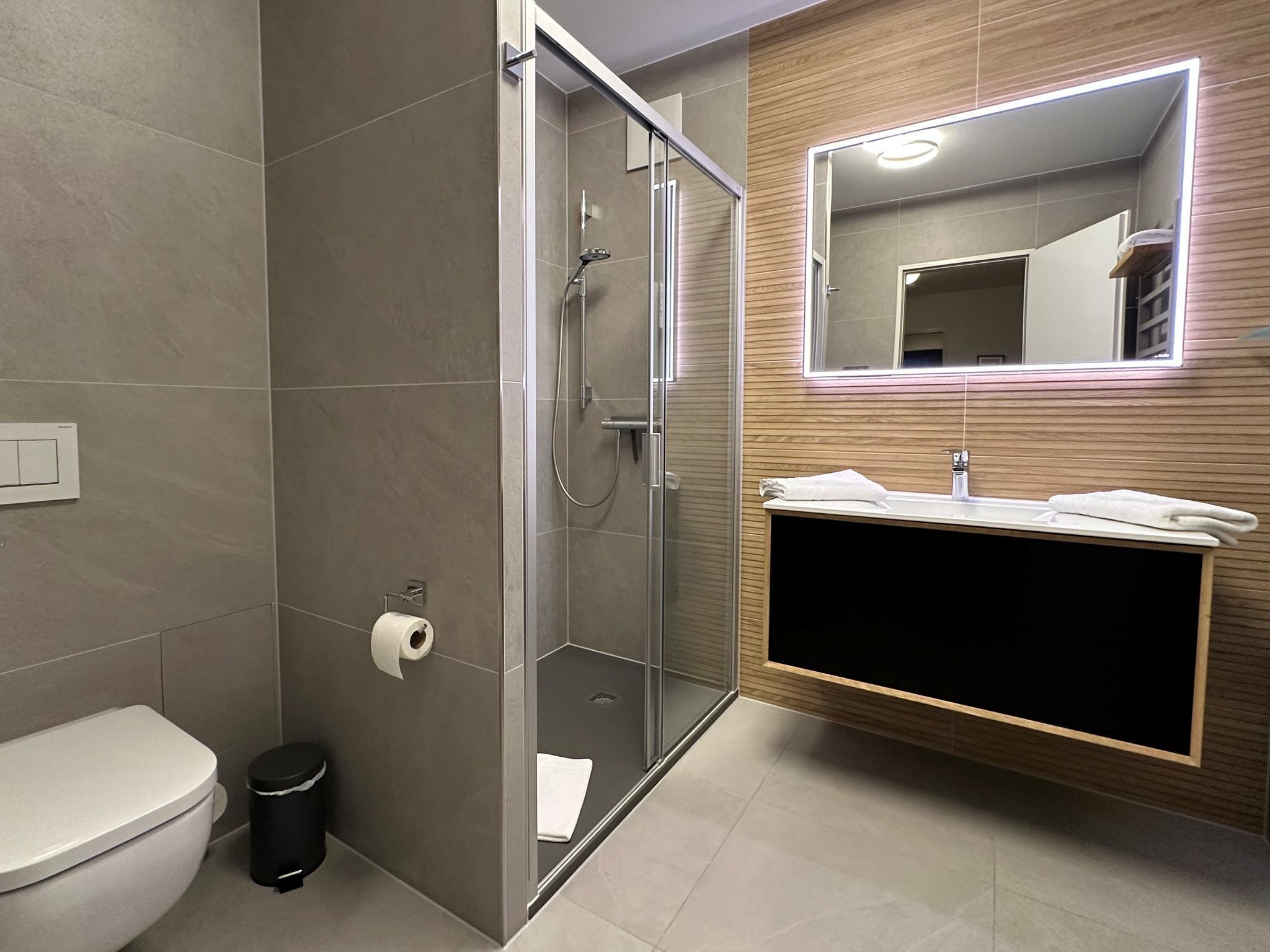 Shower, towels