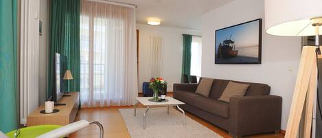 TV, DVD player, stereo