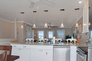 Fridge, microwave, oven, dishwasher - Gated Community with Pool, Pet Friendly with Elevator ~ Coastal Splendor (Cape San Blas)