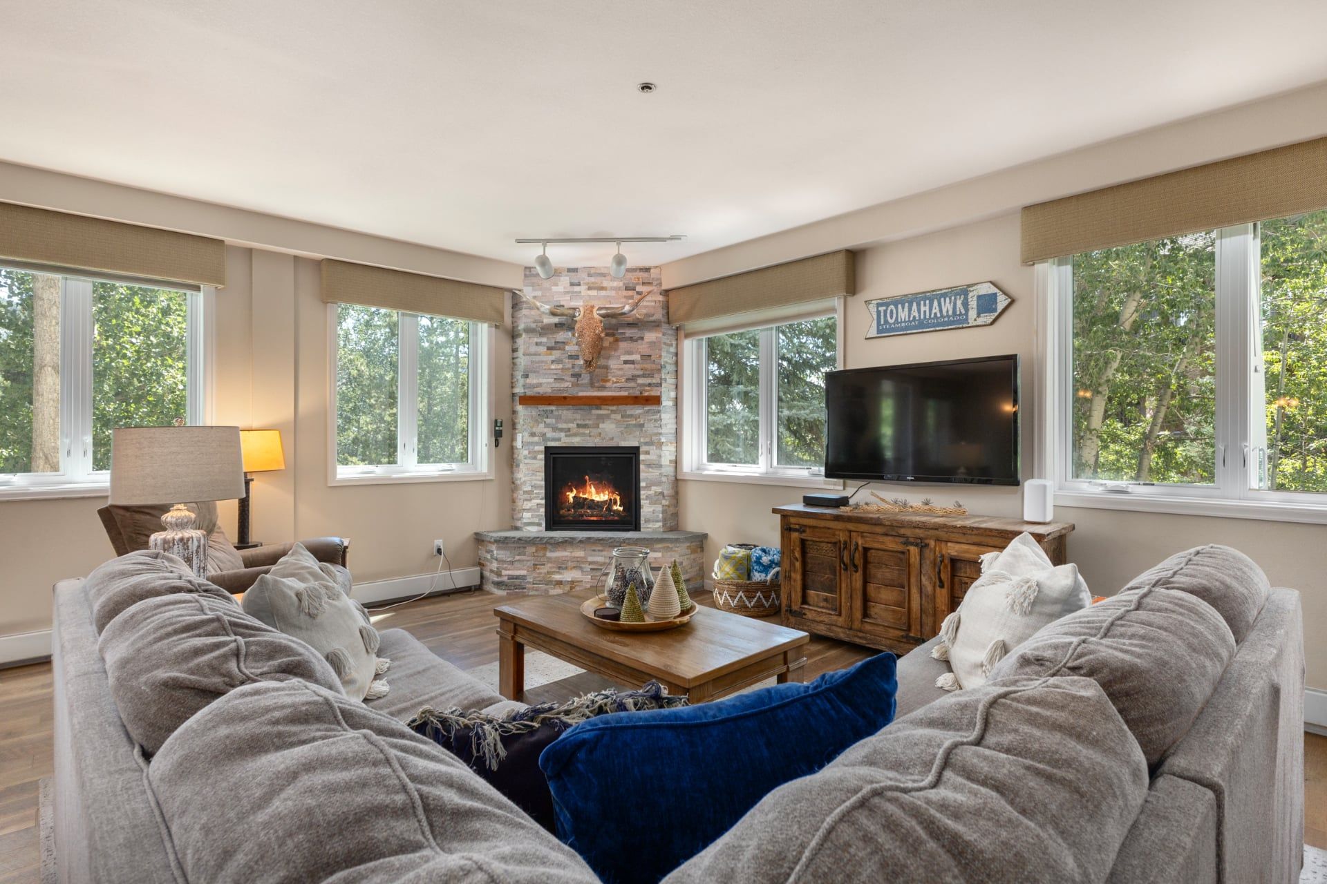 Living Area with Large Cozy Sectional