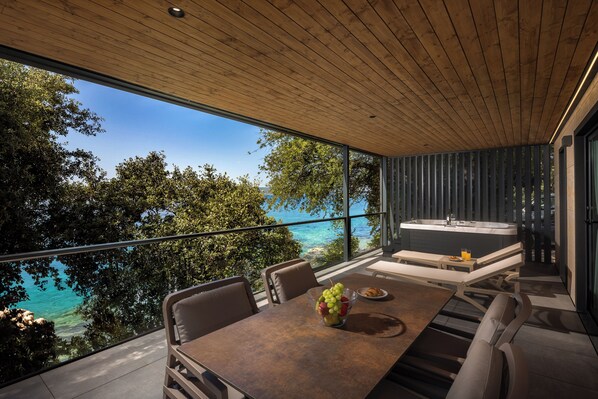 Mare Exclusive Mobile Home with Hot Tub, Sea View | Terrace/patio - Adrialux Camping Mobile Home (Crikvenica)